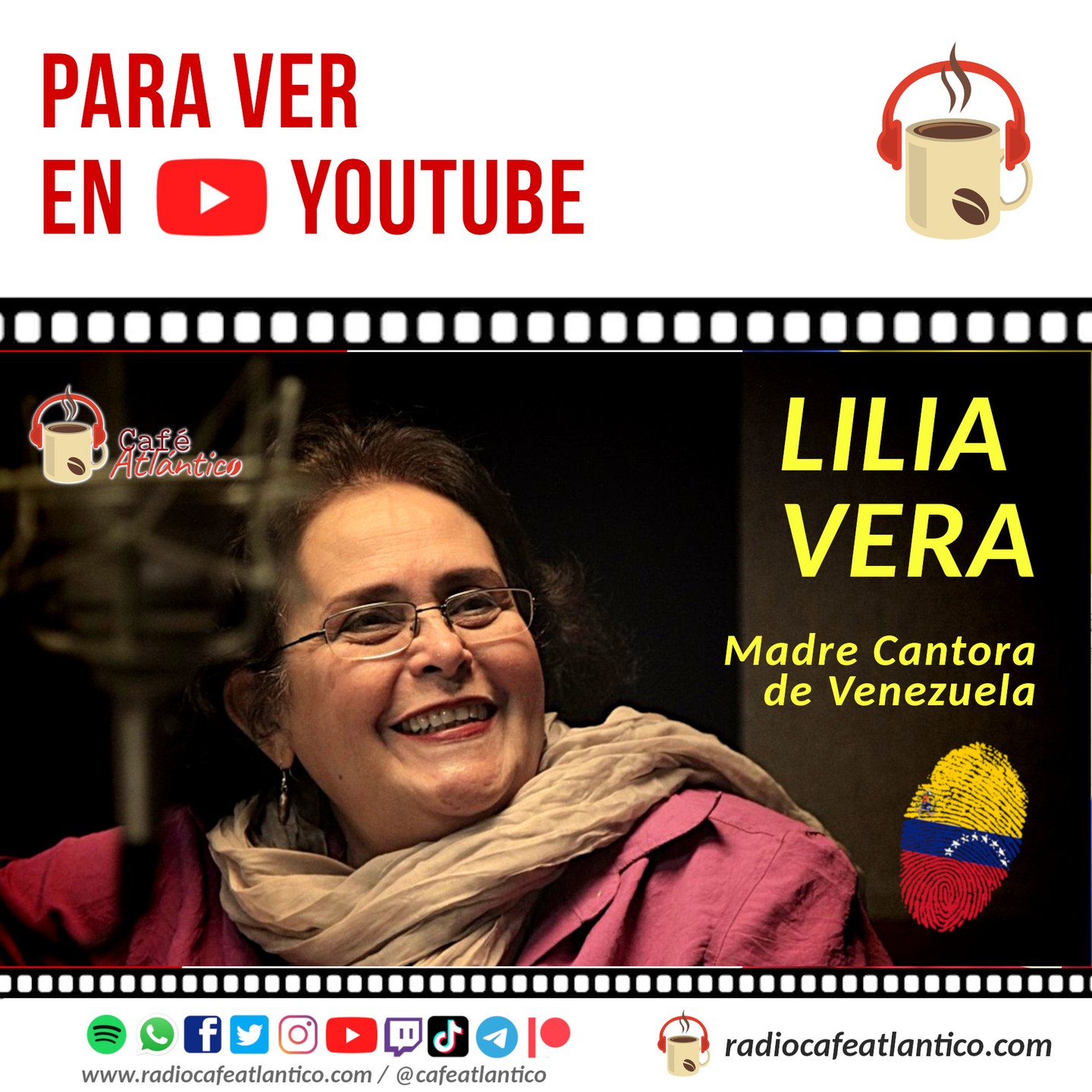 #YOUTUBE

Hoy está de cumpleaños la Madre Cantora de Venezuela, Lilia Vera, a quien felicitamos desde el sur del continente. Los invitamos a disfrutar este video que hicimos en ocasión de su cumpleaños 70... la vida de una mujer nacida para cantar...

https://youtu.be/5bBn2znDx_4