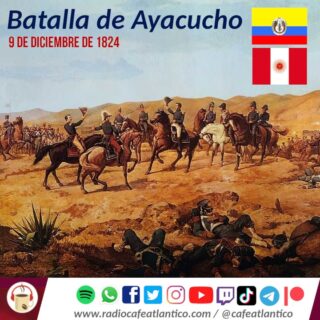 #EFEMERIDES
Hoy se cumplen 201 años de la Batalla de Ayacucho, victoria del cumanés Antonio José de Sucre, quien dirigió al Ejército Unido de Colombia (la grande) y Perú, además de combatientes de otras naciones, para expulsar al imperio español de Suramérica.