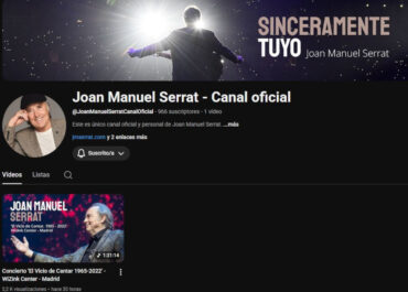 Serrat estrena con un concierto su canal de Youtube